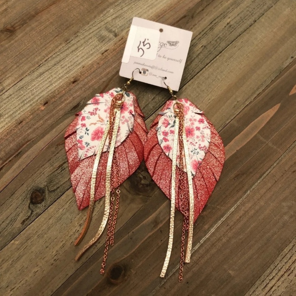 Gorgeous Handmade Leather Earrings